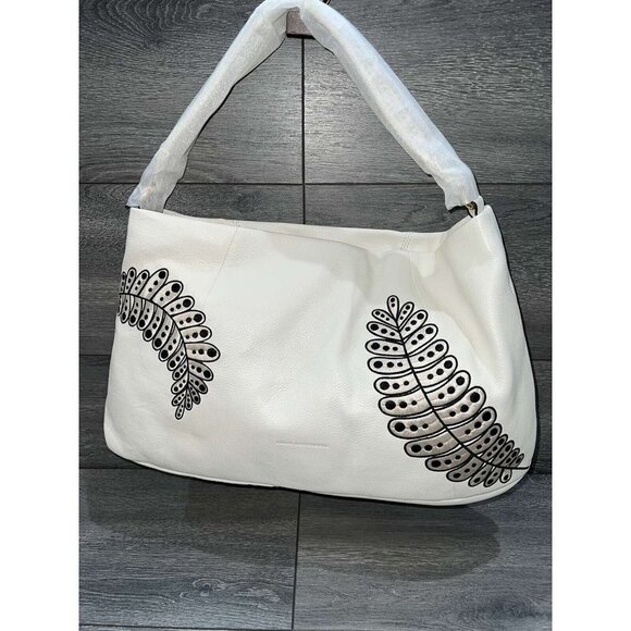 Aimee Kestenberg All for Love Leather Hobo Bag Vanilla Lf Embr - Picture 8 of 8